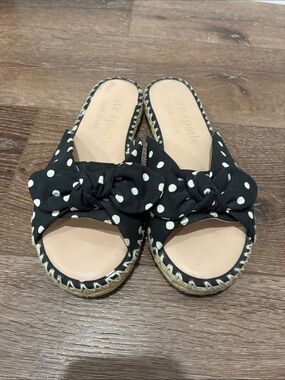 Kate Spade Saltie Shore Polka Dot Espadrille Slides